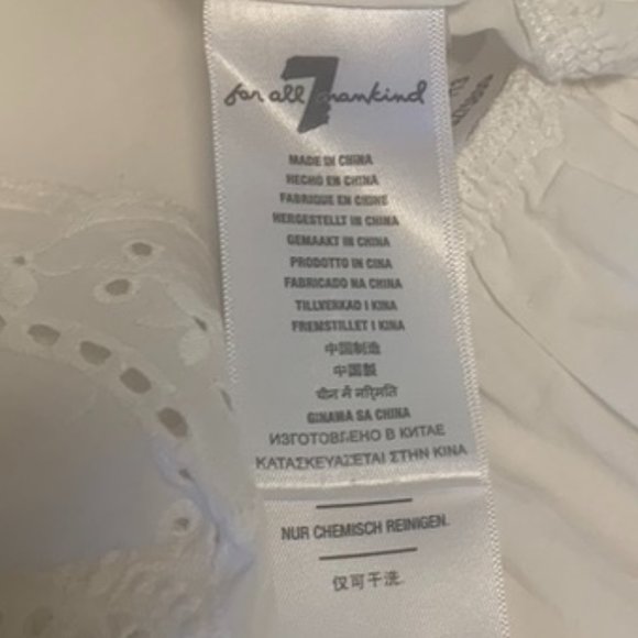 7 FOR ALL MANKIND: RUFFLE EYELET TOP - Picture 8 of 8